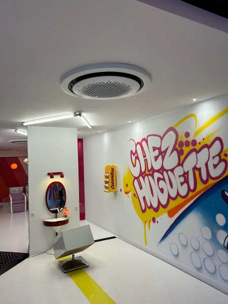 Installation climatisation coiffeur Chez Huguette à Saint Martin de Fontenay
